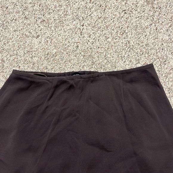 Eileen Fisher 100% Silk Brown Dress Pants Side Zip Size Medium Lagenlook - Picture 3 of 9